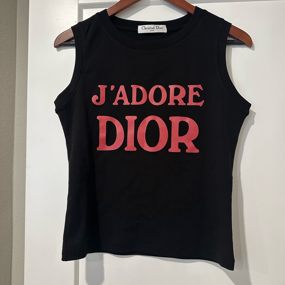 Dior Black and Red J'adore Tee